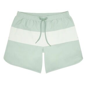 Minnow‎ NWT Men’s XL Pistachio and Cream Colorblock Boardie 6” Swim Trunks